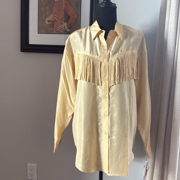 Vintage - with tags - 100% silk western button down - Picture 2 of 8